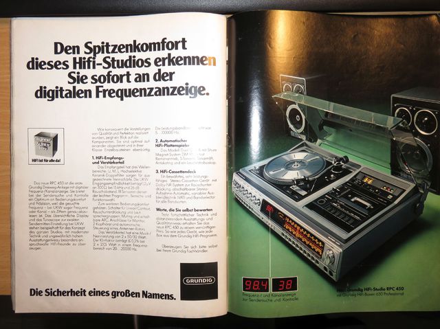 Grundig RPC 450 (Werbung aus Playboy 7-1978)