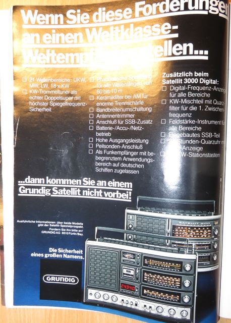 GRUNDIG Satellit (Werbung aus Playboy 7-1978)