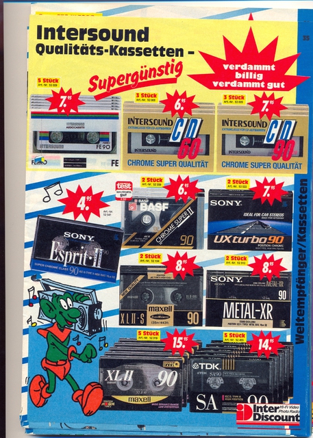 InterDiscount Kassetten, Mai 1992