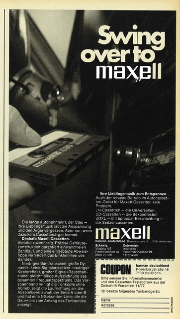 Maxell Werbung 1978