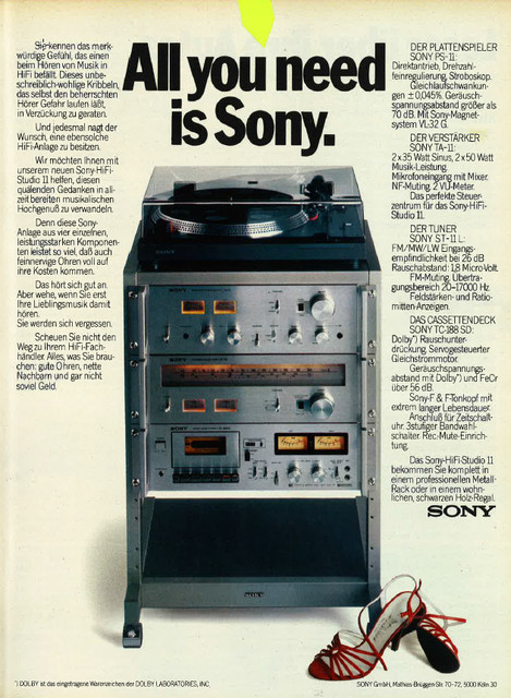 SONY Werbung 1978