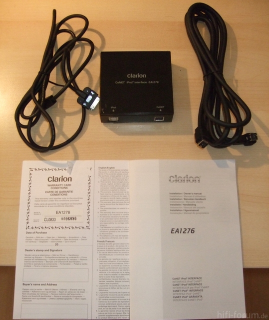 Clarion EA1276 ipod Interface + Zubehr