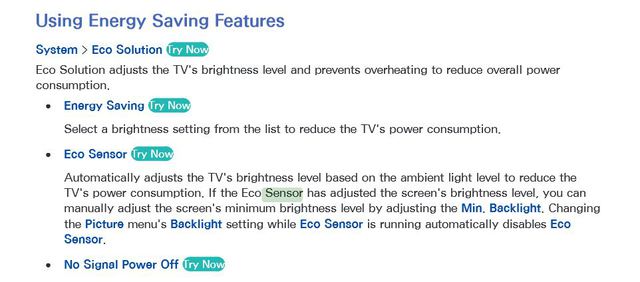 Samsung 7590 Anleitung englisch Eco-Sensor