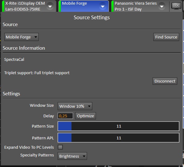 Mobilforge Settings