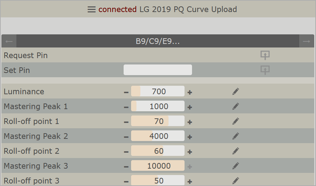 LG 2019 OLED PQ Curve Upload