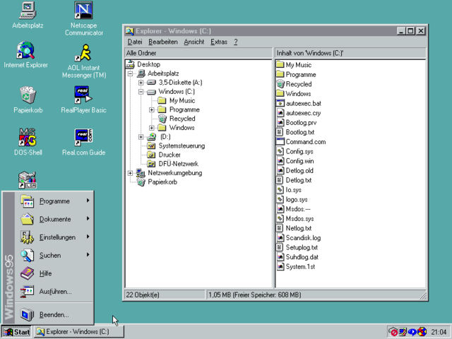 Windows 95 Screenshot