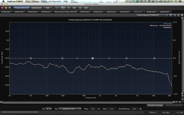 Rotel RSP-1572 Manual EQ Messergebnisse Carma