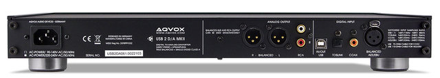 Aqvox USB2DAMKII Rear