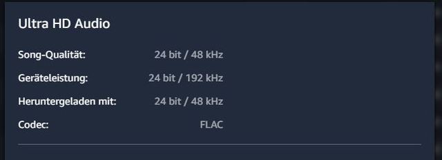 Amazon Music bitrate