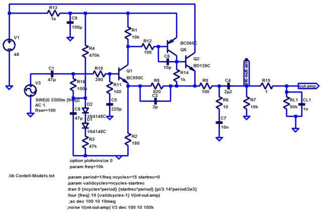 Vorverstärkerschaltung 3-Transistor