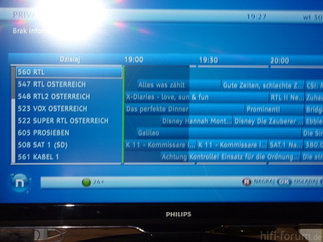 EPG Bei Nbox