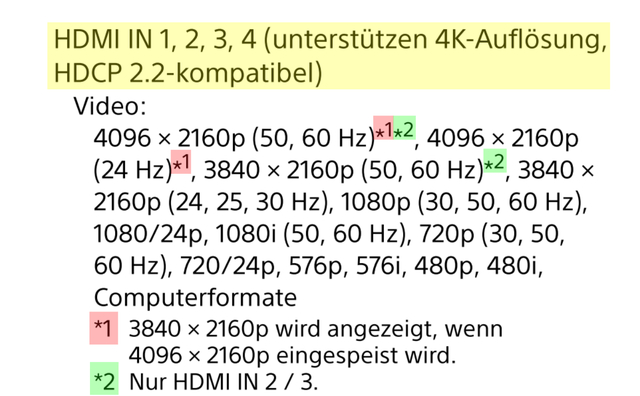 Handbuch Sony XD8005 HDMI