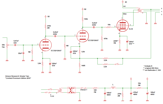 Unison Simply Two Schaltplan LPE 2015