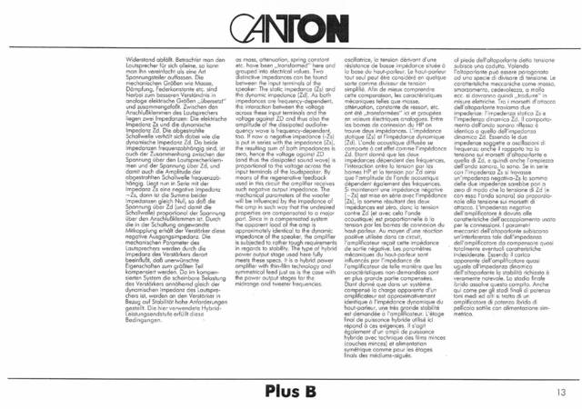 Canton Plus B Schaltplan