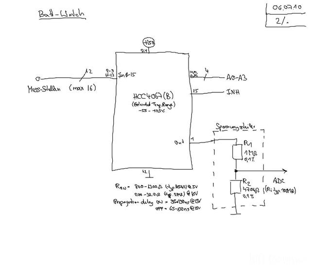 Reserveradmuldenausbau Ibiza 6L - Planung Batterieüberwachung 2