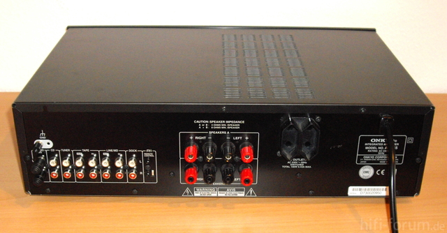 Onkyo A 9355 Rückseite 16 07 2011