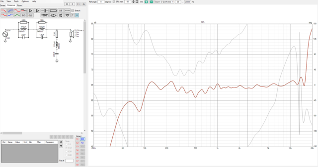 Dayton Audio PC83-8 REW ~6,1 L BR + Weiche
