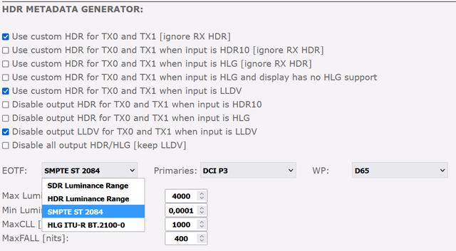 Vertex2 Gamma Vorgabe