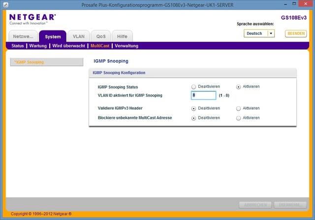 VLAN- und IGMP-Snooping