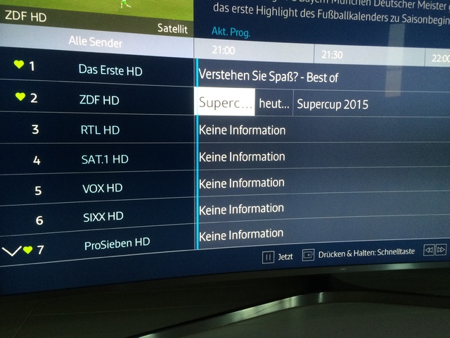 EPG Fehler HD+