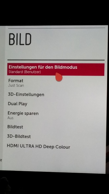 Meinen Derzeitigen Bildeinstellungen