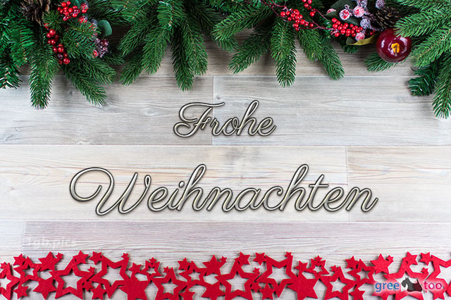 9731 000337 Tannenzweige Sterne Frohe Weihnachten 1gb Pics