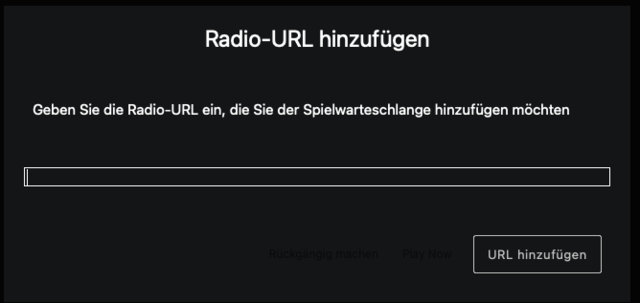 Audirvana   Radio URL Hinzufu?gen