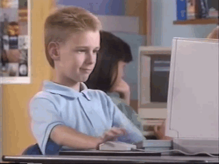 Thumbs Up Computer Kid Gif