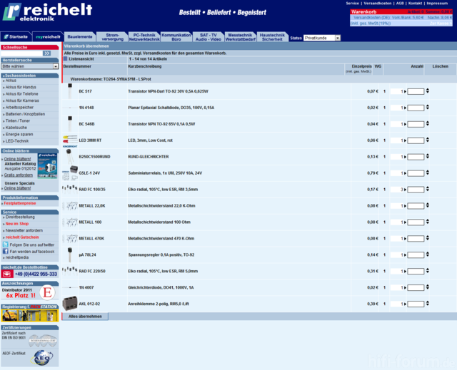 SymAsym LS-Protect Platine Reichelt Warenkorb