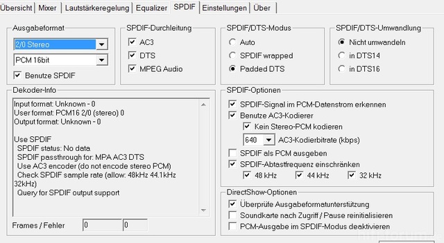 Ac3filter Settings