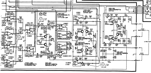 Technics PS-SL 900 Schaltplan Ausgangsstufe