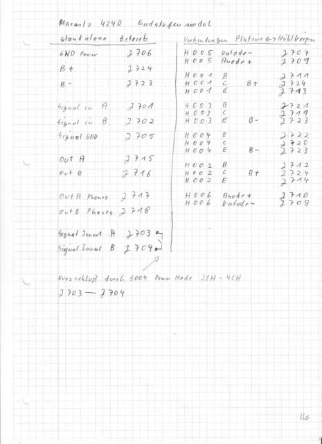 MARANTZ 4240 Endstufe Kabel 01