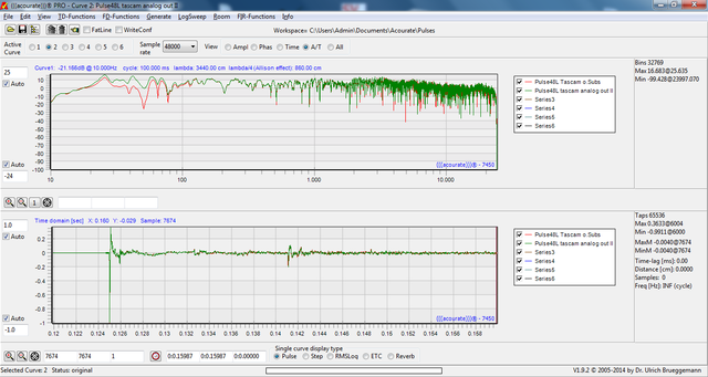 Screen Tascam mit-ohne Sub Pulse