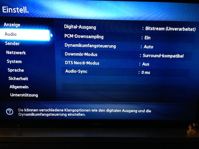 Sat  Receiver Einstellung