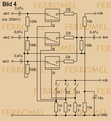 CMOS 4016/4066 Schaltung