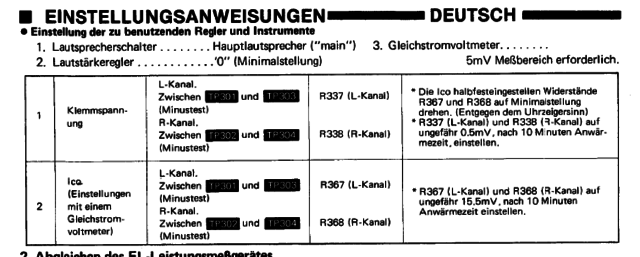 Ruhestromeinstellung