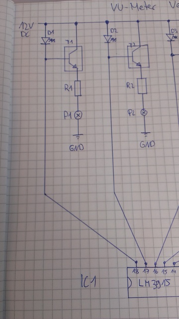 Schaltplan VU-Meter