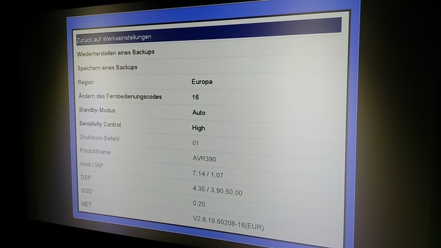 Softwarestnde  Arcam AVR390