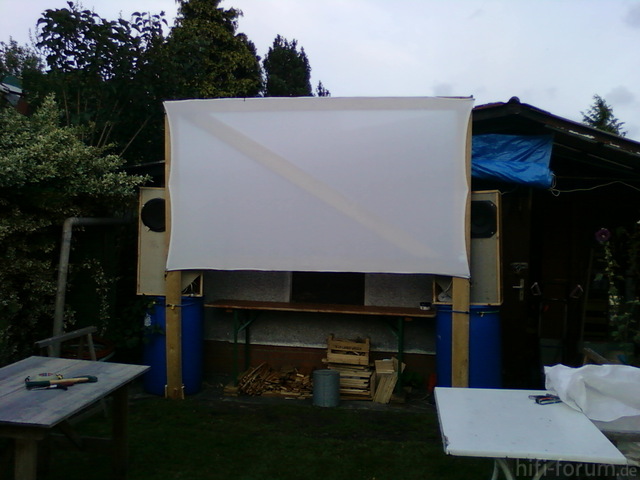 Beamerleinwand Zus?tzlich Getackert