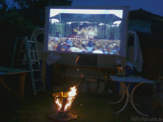 Gartenkino, Endlich Dunkel