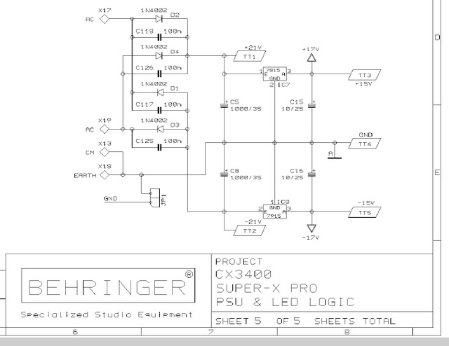 Behringer Super X-Pro 3400 - Netzteil