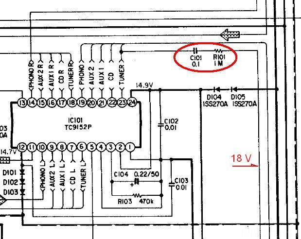 denon pma-520 Input section