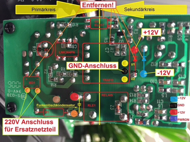 platine-netzteil-verstarker-bauteile