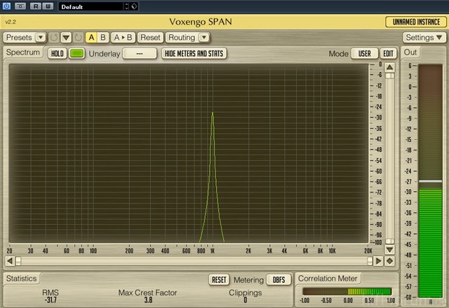 1kHz Sinus Am Eingang Eines Onkyo TX-SR608