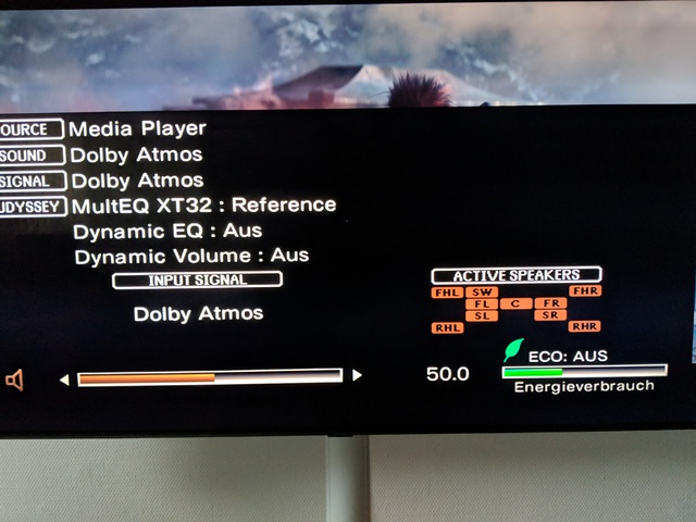 SR8012 Verarbeitet Dolby Atmos