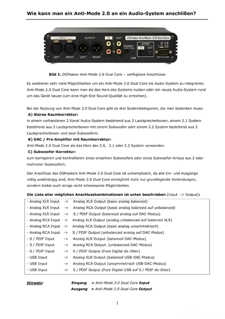 Anti-Mode 2 DC VERBINDUNGSBEISPIELE DEUTSCH - FINAL VERSION  1.11.2012