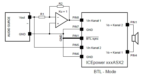 BTL-Mode mit OpAmp