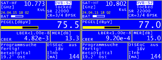 Vergleich 10773 / 10803