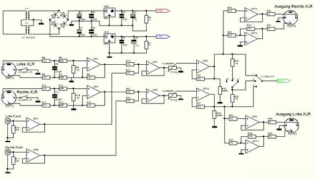 Schaltplan Vorverstärker