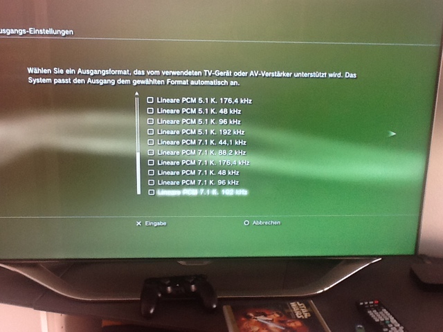 Einstellung PS3 HDMI Manuell